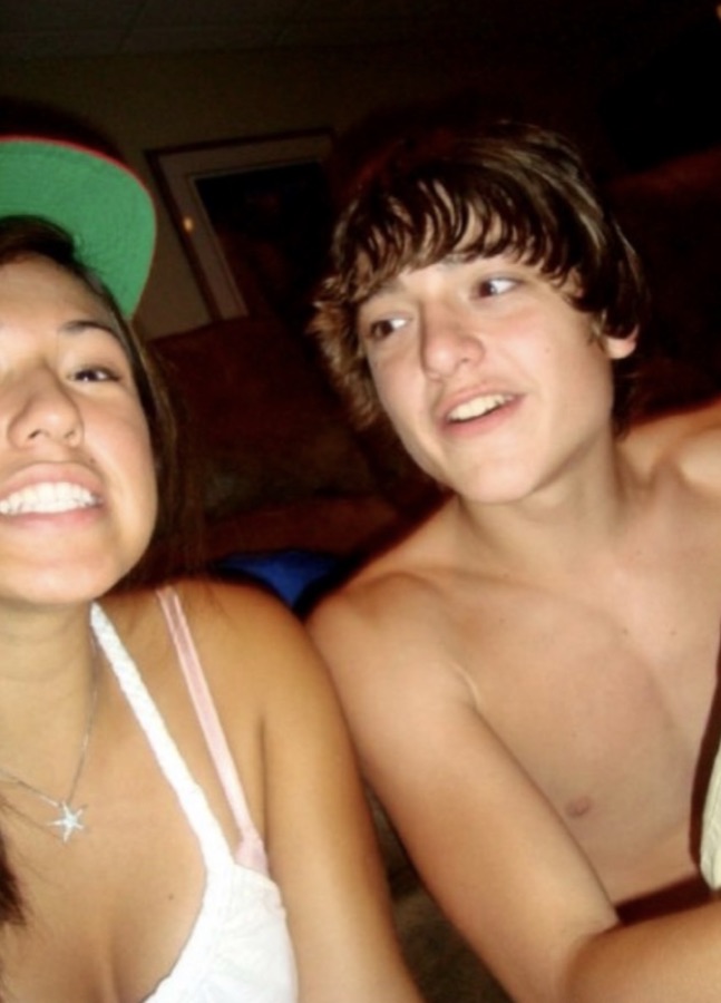Chazlyn and Nicolas as school friends in 2006